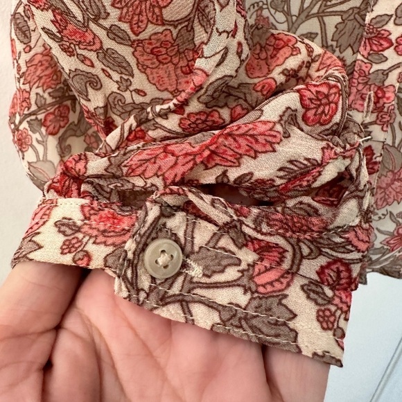 Lucky Brand Women’s Floral Print Blouse, 100% Viscose, Size S - Picture 9 of 13